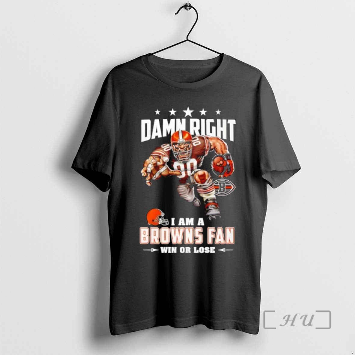 Officials Cleveland Browns Mascot Damn Right I Am A Cowboys Fan Win Or Lose Premium