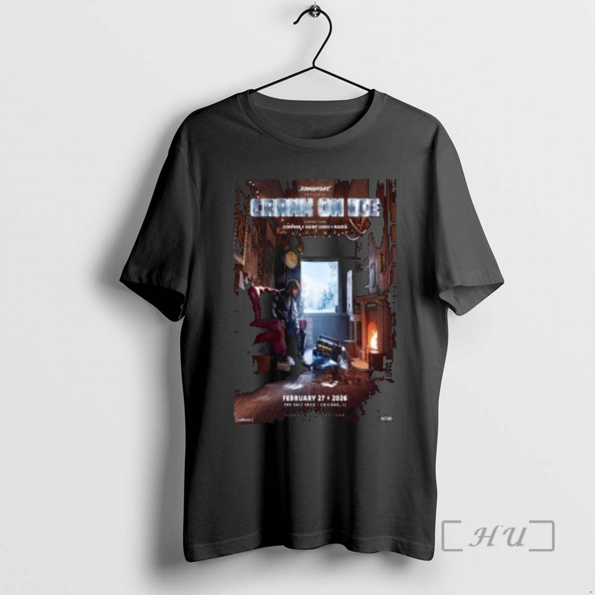Officials Crankdat On Ice February 27th 2026 Chicago Tour Circle Black Premium T Shirts Sweater