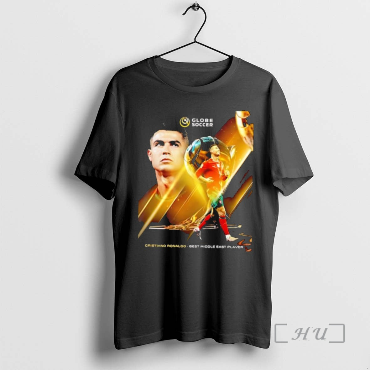 Officials Cristiano Ronaldo Wins Best Middle East Player 2025 Globe Soccer Awards Premium T Shirts