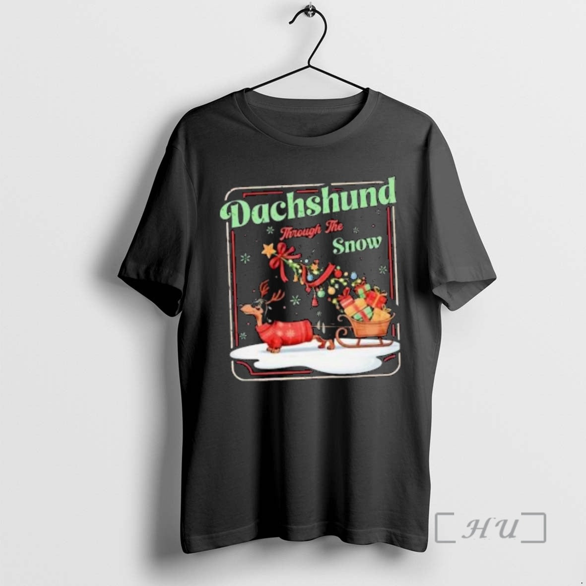 Officials Dachshund Through The Snow Christmas 2025 Circle Black