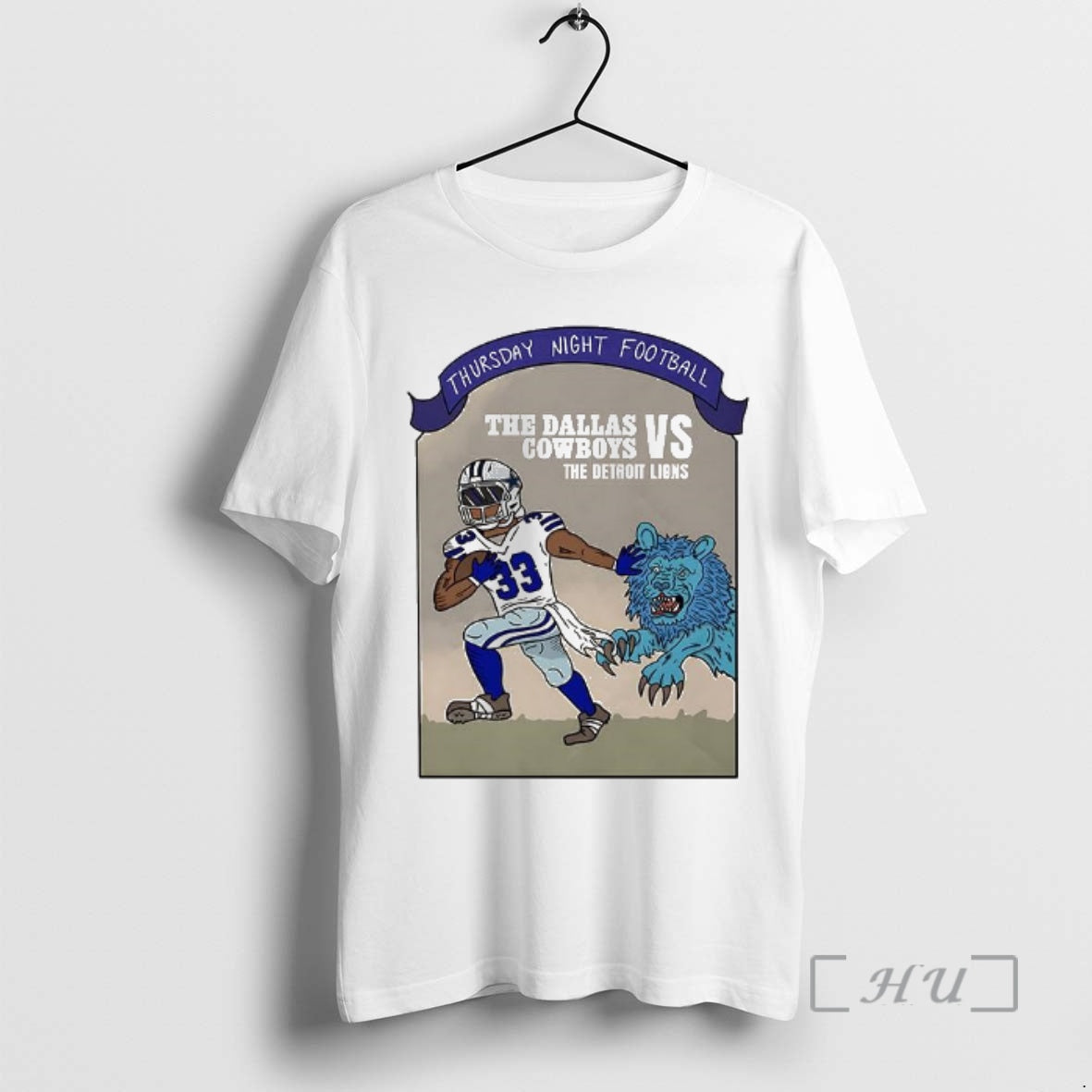 Officials Dallas Cowboys Vs The Detroit Lions Cartoon