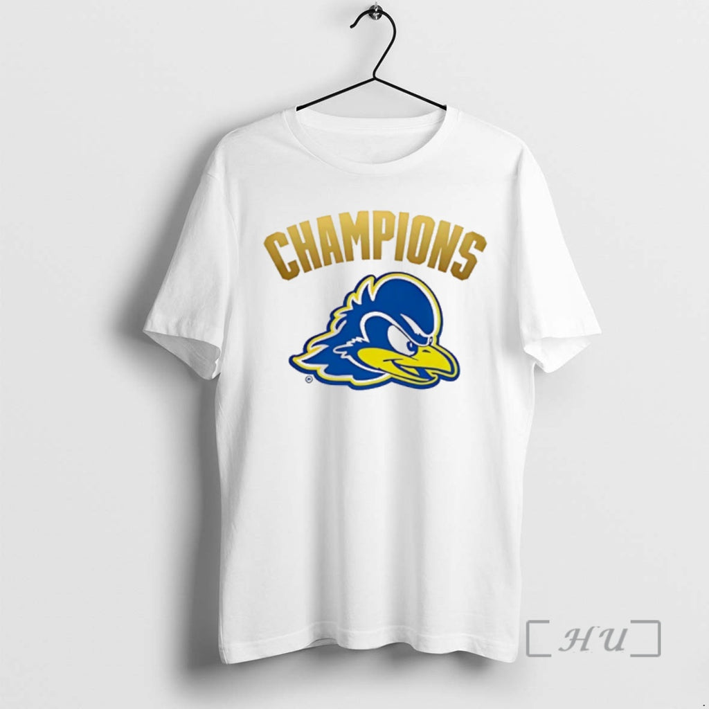Officials Delaware Fightin Blue Hens Football 68 Ventures Bowl Champions 2025 Logo Premium T Shirts