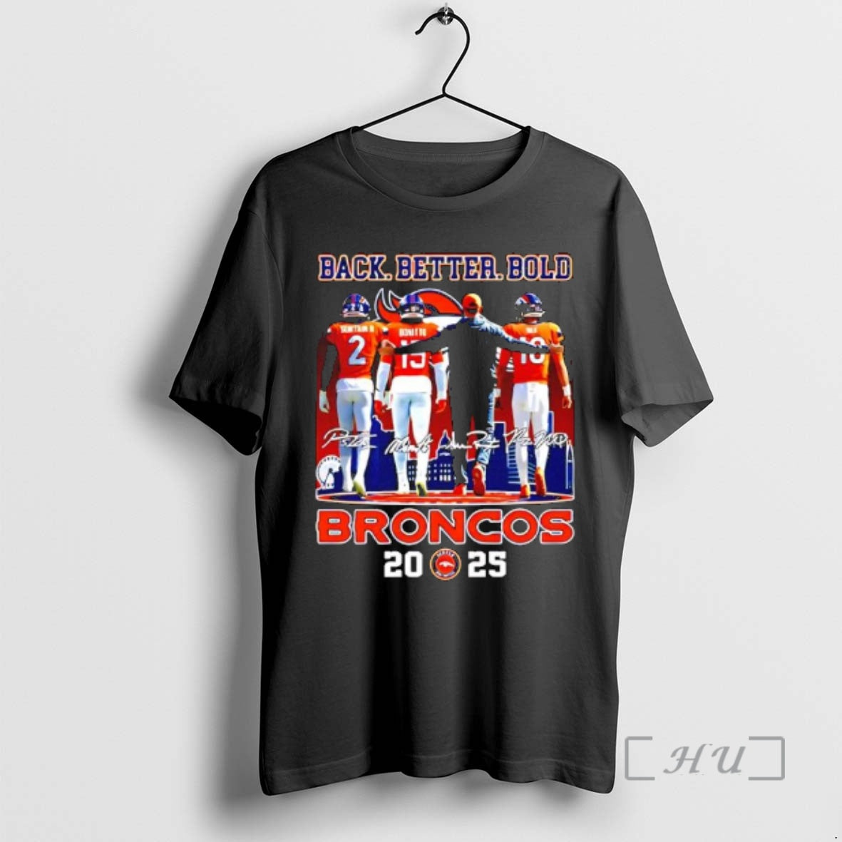 Officials Denver Bs Back Better Bold 2025 With Coach Players Signatures Premium T Shirts Sweater