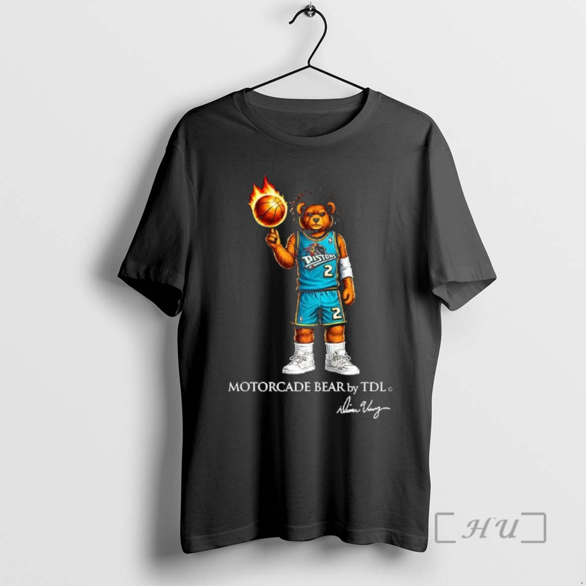 Officials Detroit Pistons Basketball Motorcade Bear By Tdl