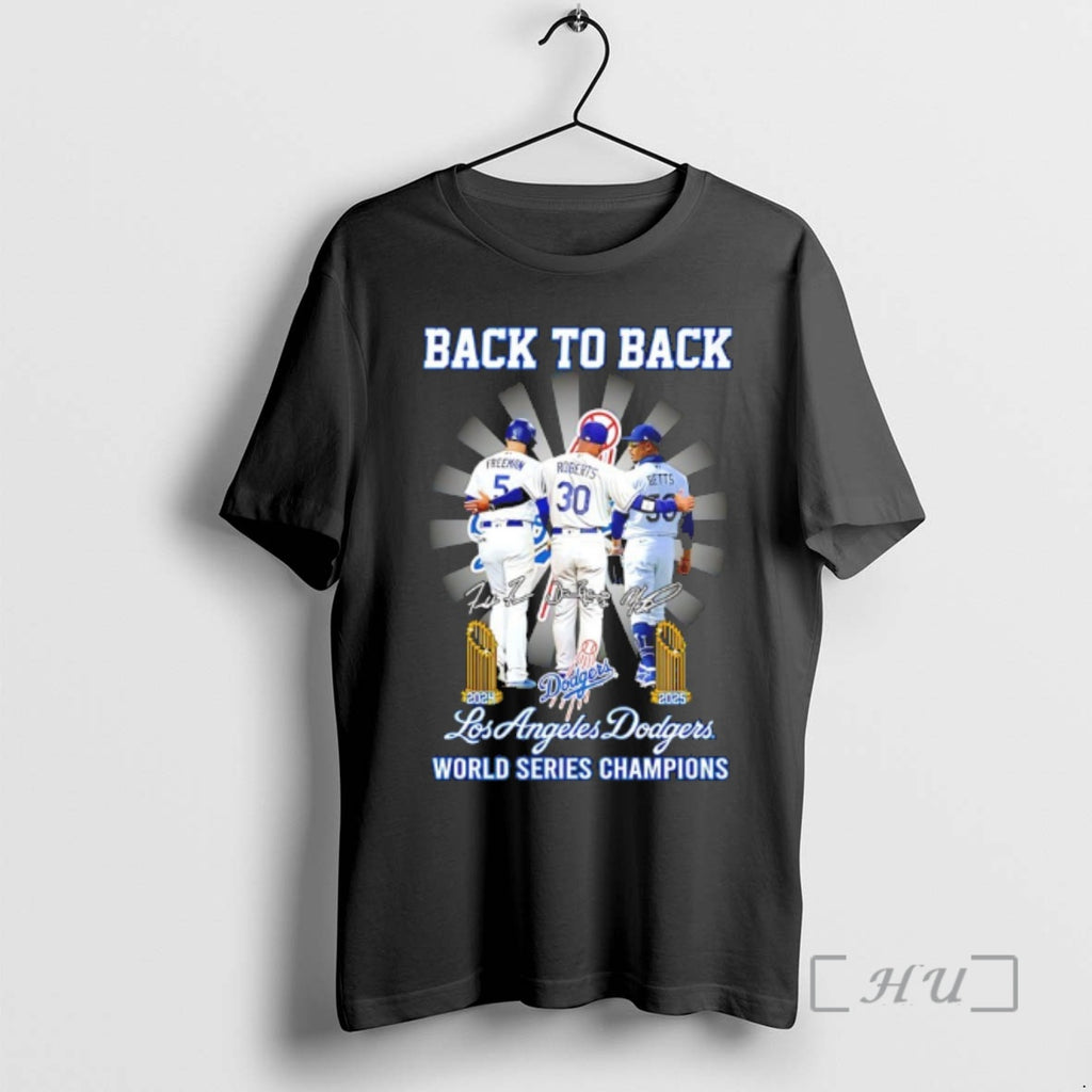 Officials Dodgers Freeman Roberts And Betts Back To Back 24 25 World Series Champions Signatures