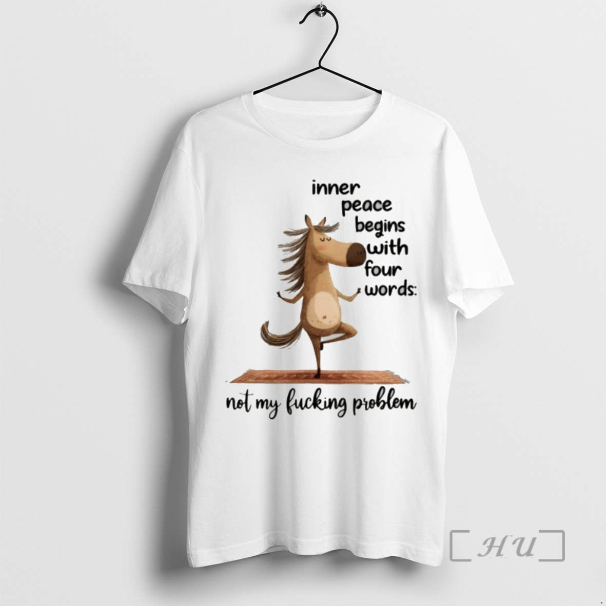 Officials Donkey Inner Peace Begins With Four Words Not My Fucking Problem Premium T Shirts