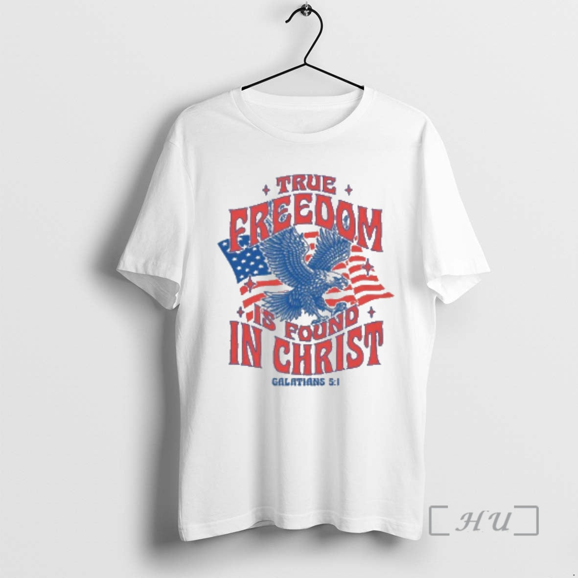 Officials Eagle True Freedom Is Found Is Christ Usa Flag