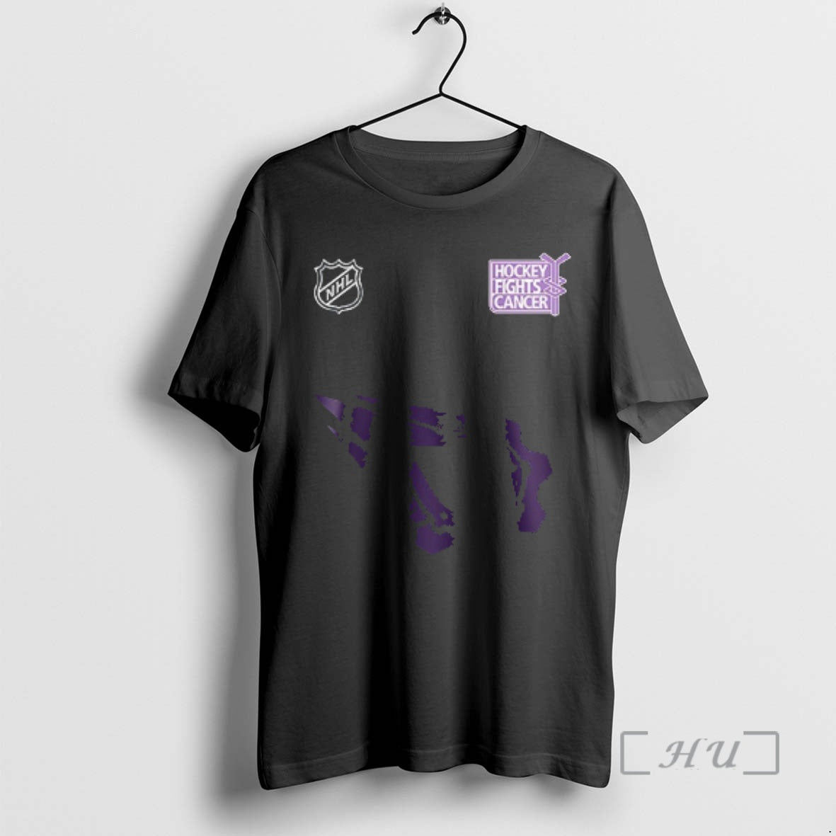 Officials Edmonton Oilers Hockey Fights Cancer Logo Double Sided Graphic