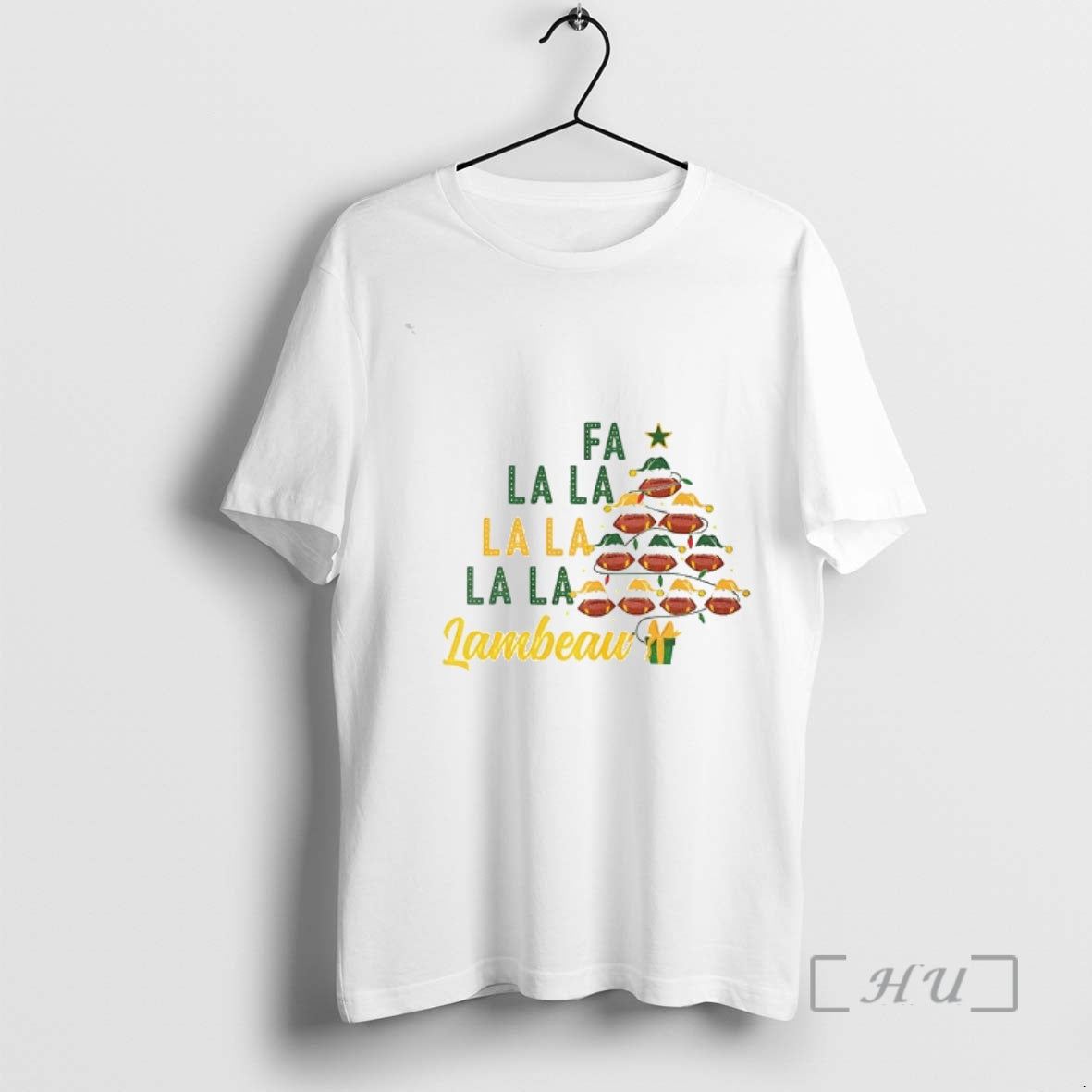 Officials Fa La La La La Lambeau Christmas Tree Green Bay Packers Football Christmas Premium