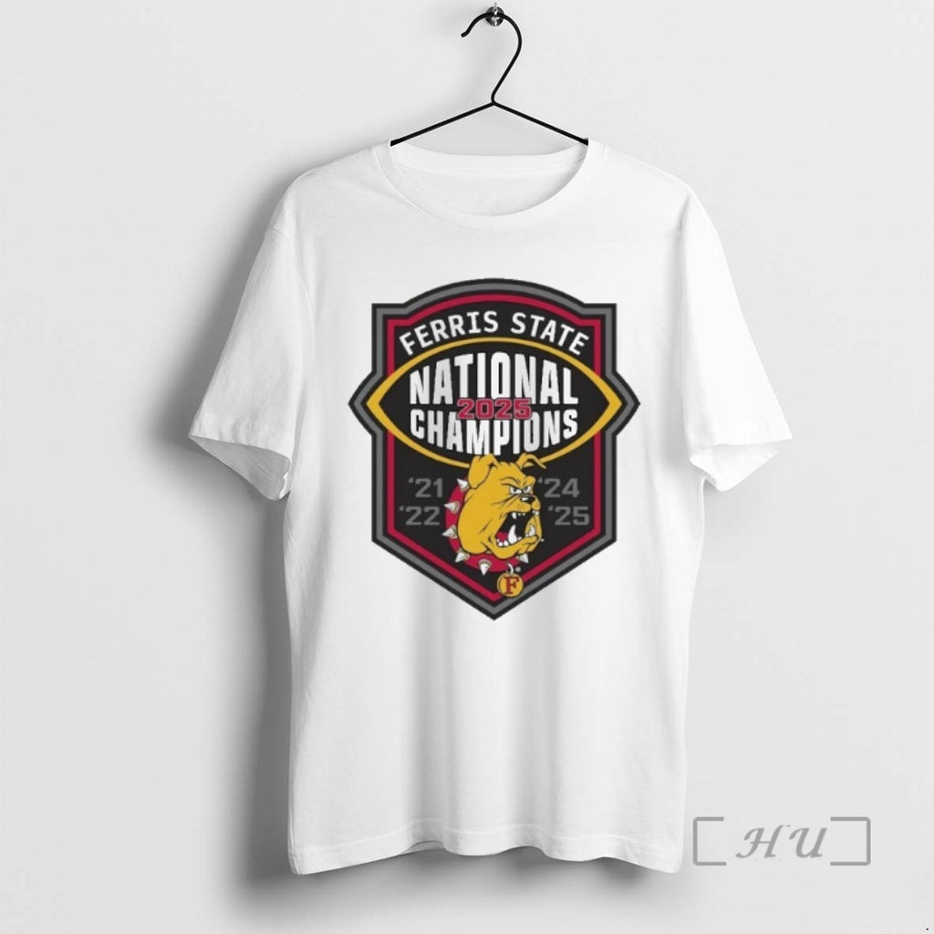 Officials Ferris State Bulldogs Ncaa Division Ii National Championship 5 Time Premium T Shirts Sweater
