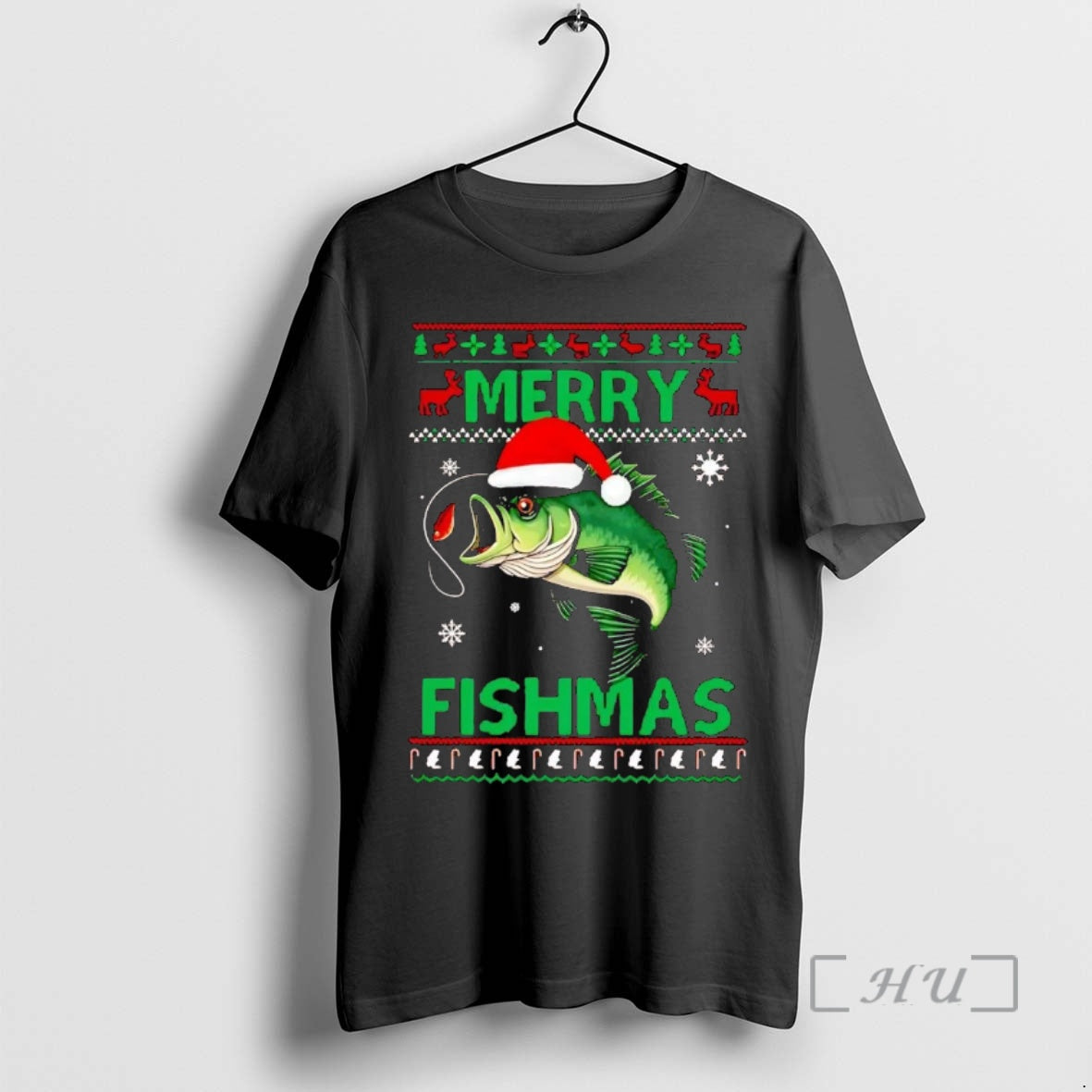 Officials Fishing Merry Fishmas Ugly Christmas