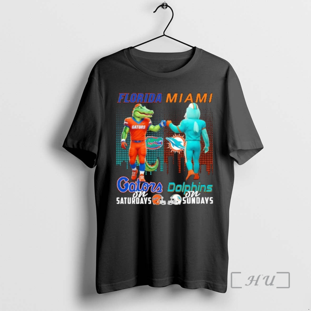 Officials Florida Gators On Saturdays X Miami Dolphins On Sundays Mascot Premium T Shirts Sweater