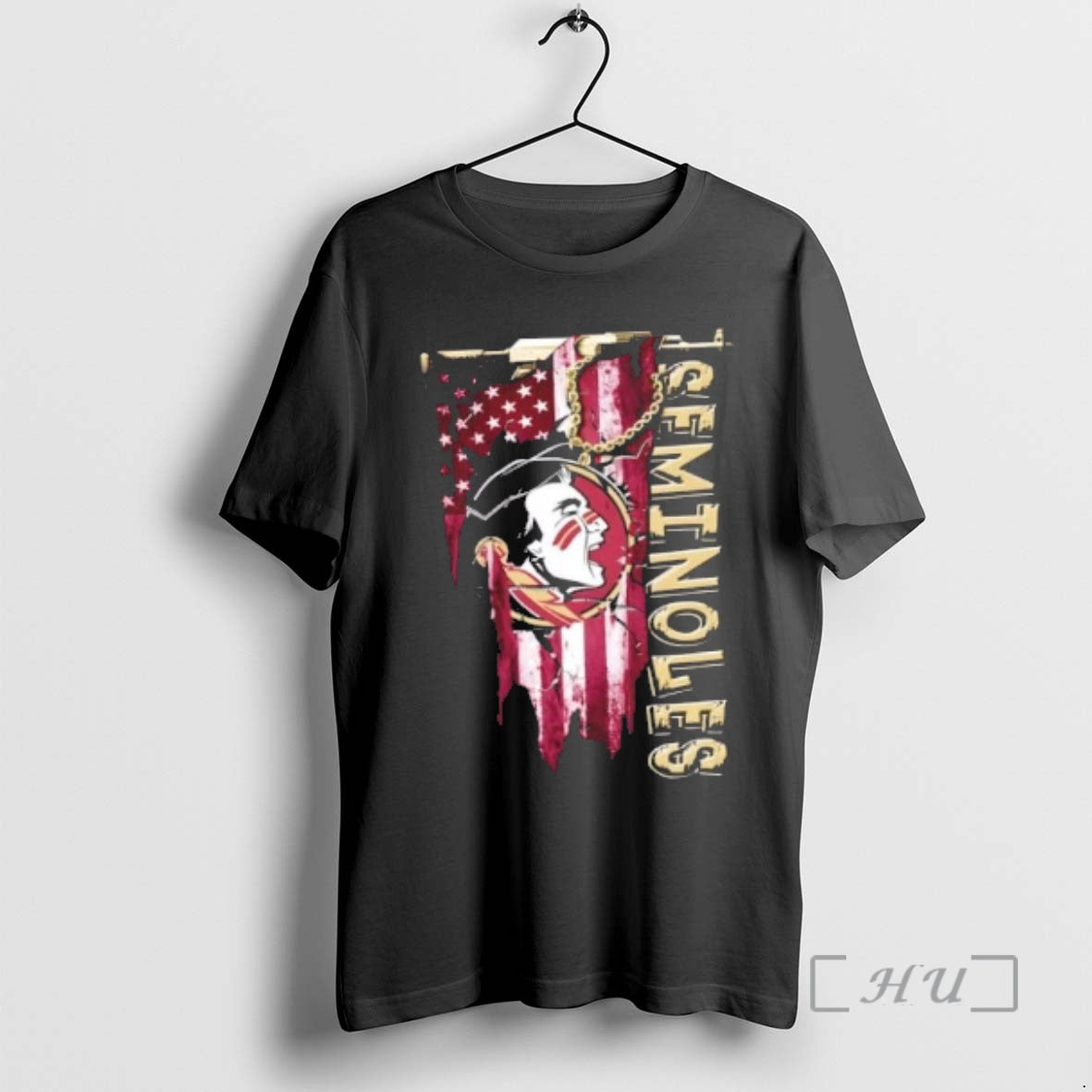 Officials Florida State Seminoles Football Battle Shattered Usa Flag Rip Design Premium T Shirts Sweater