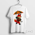 Officials Fox Holding Umbrella Cartoon