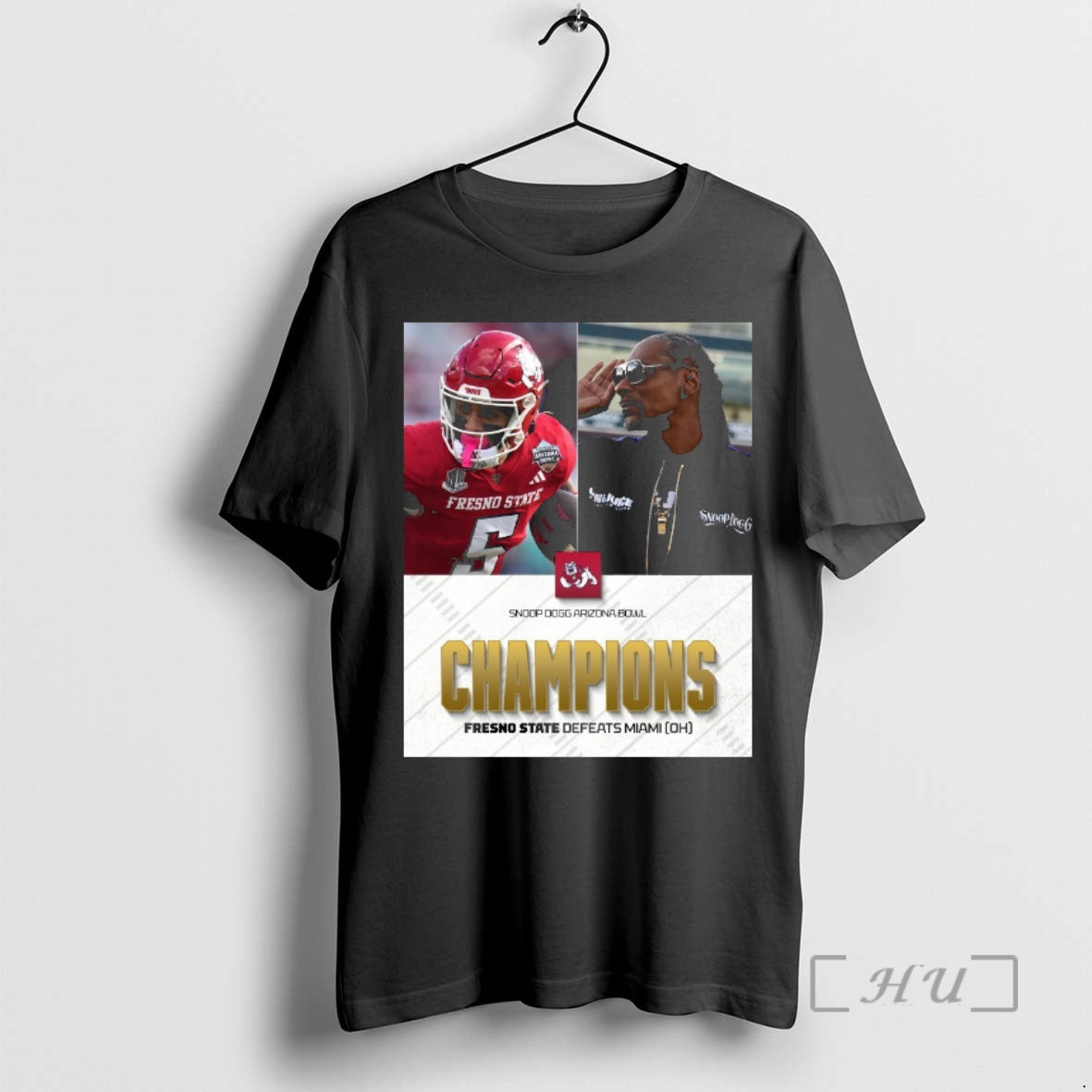 Officials Fresno State Bulldogs Defeated Miami Oh Snoop Dogg Arizona Bowl Champions Premium T Shirts