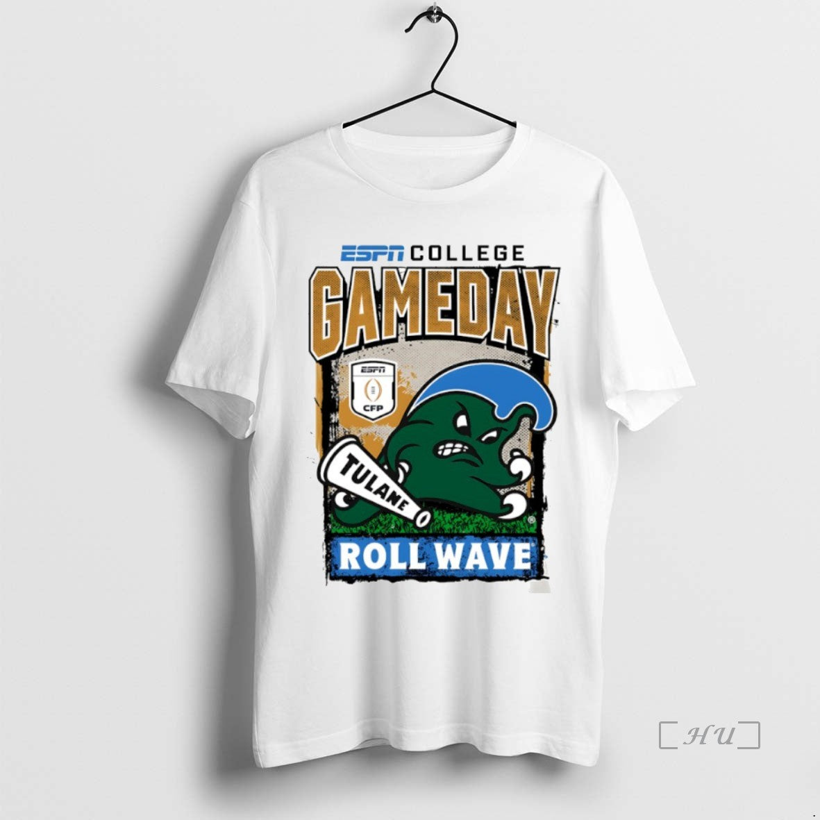 Officials Gameday 2025 2026 Collge Football Playoff Tulane Green Wave Mascot Circle Premium T Shirts