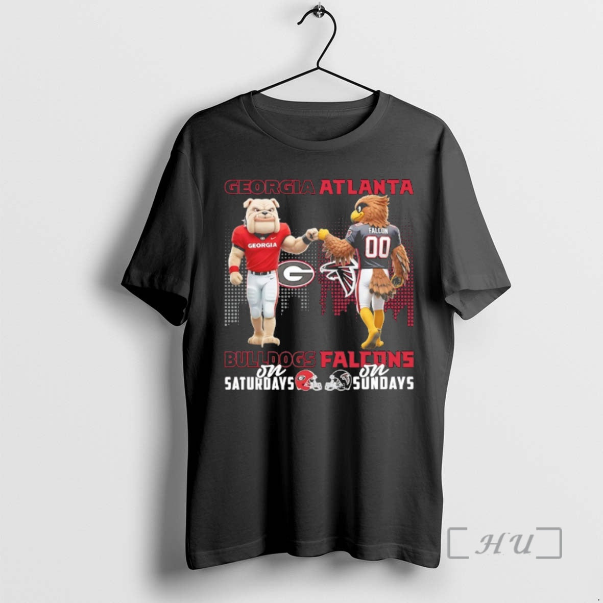 Officials Georgia Bulldogs On Saturday And Atlanta Falcons On Sundays Mascot Premium T Shirts Sweater