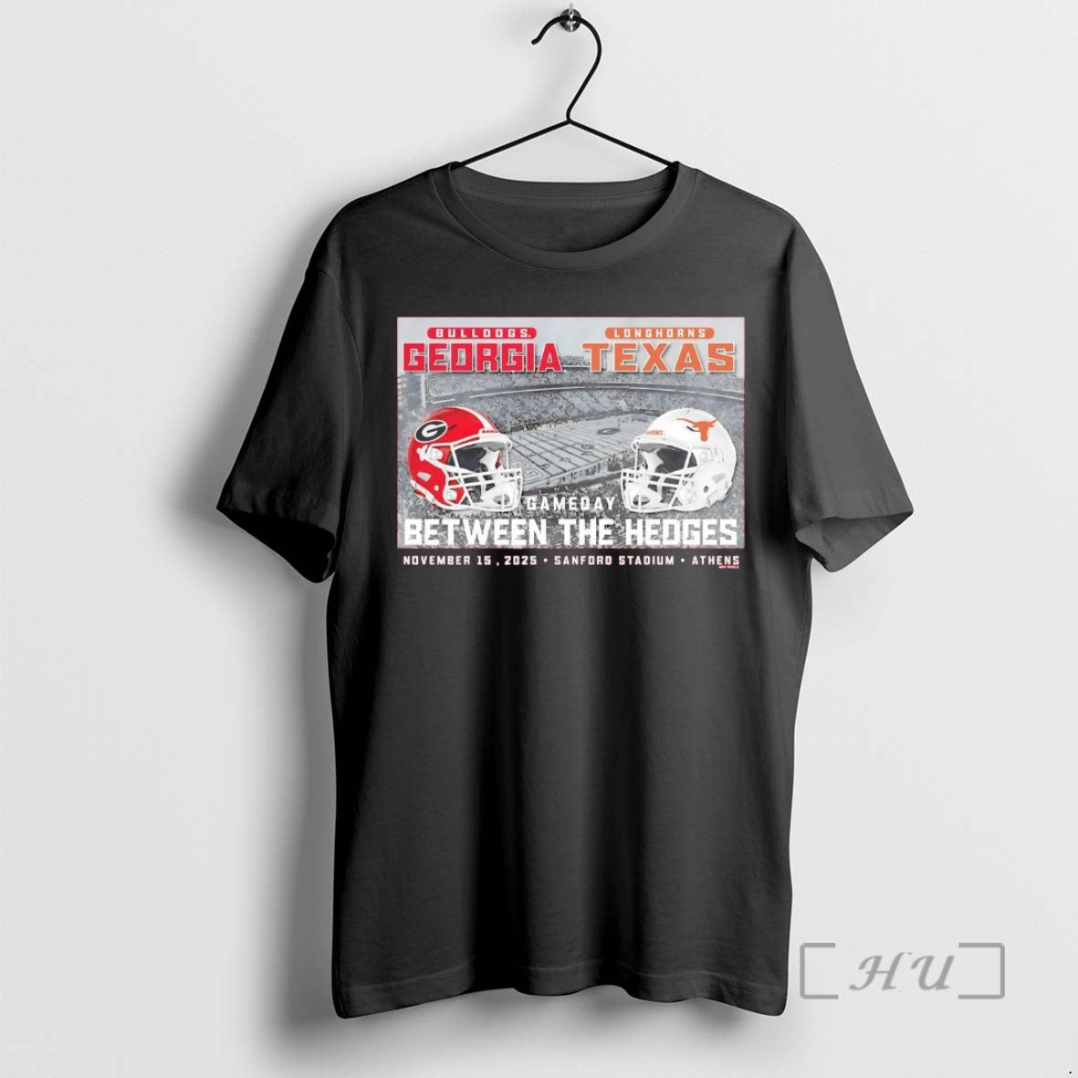 Officials Georgia Bulldogs Vs Texas Longhorns 2025 Gameday Between The Hedges Chriast Premium T Shirts