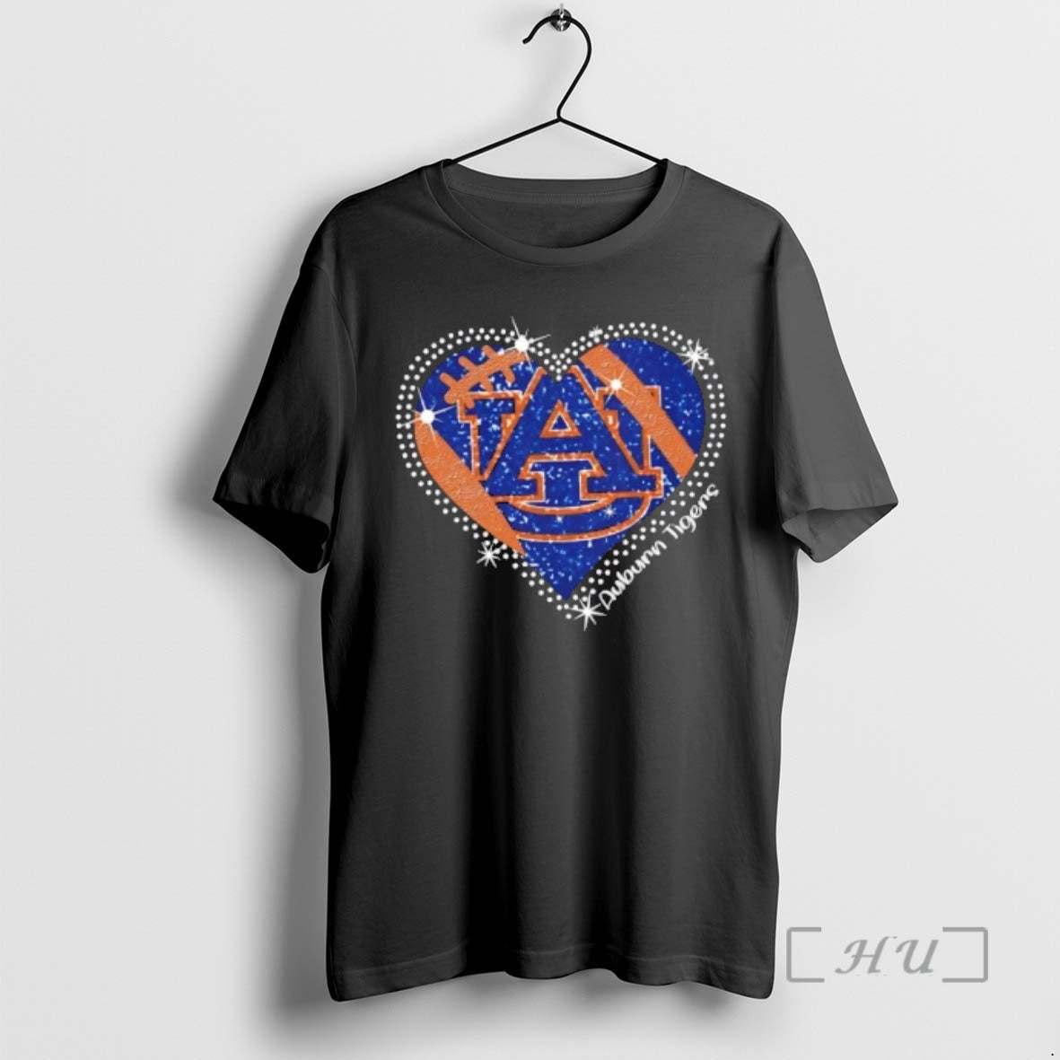 Officials Glitter Heart Auburn Tigers Football Logo