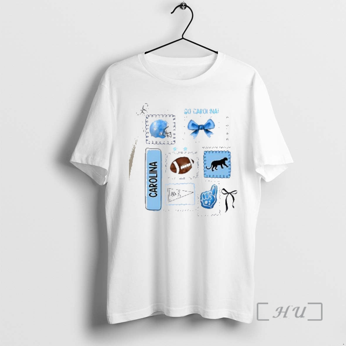 Officials Go Carolina Football Helmet Bow 1 Fan Graphic Team Spirit Premium T Shirts Sweater