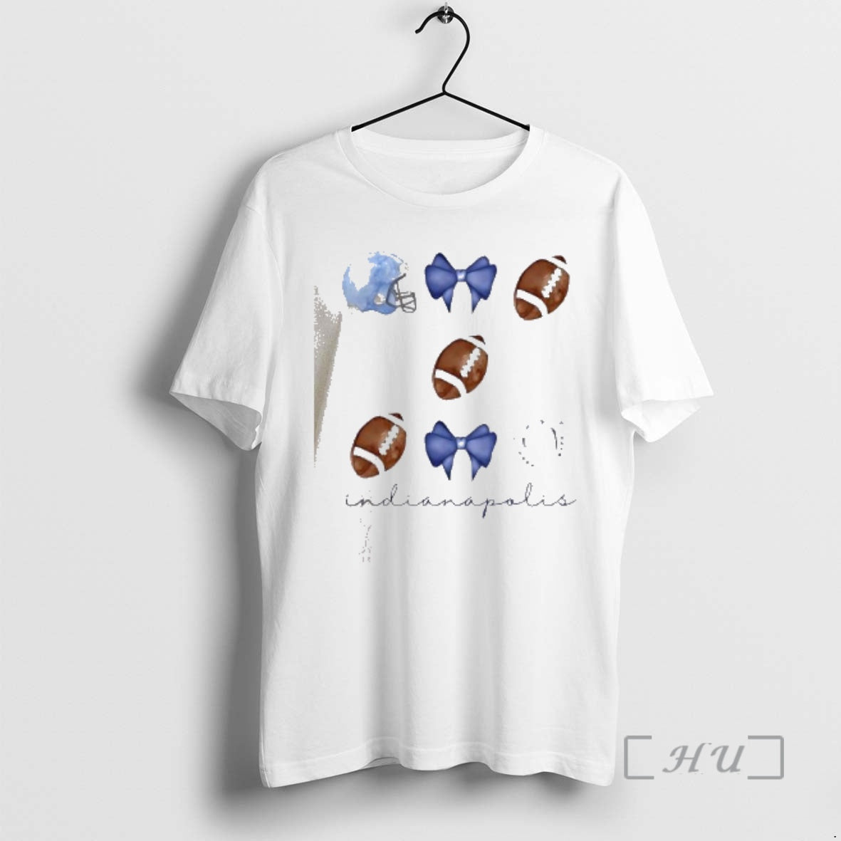 Officials Go Indianapolis Football Helmet Bow 1 Fan Graphic Team Spirit Premium T Shirts Sweater
