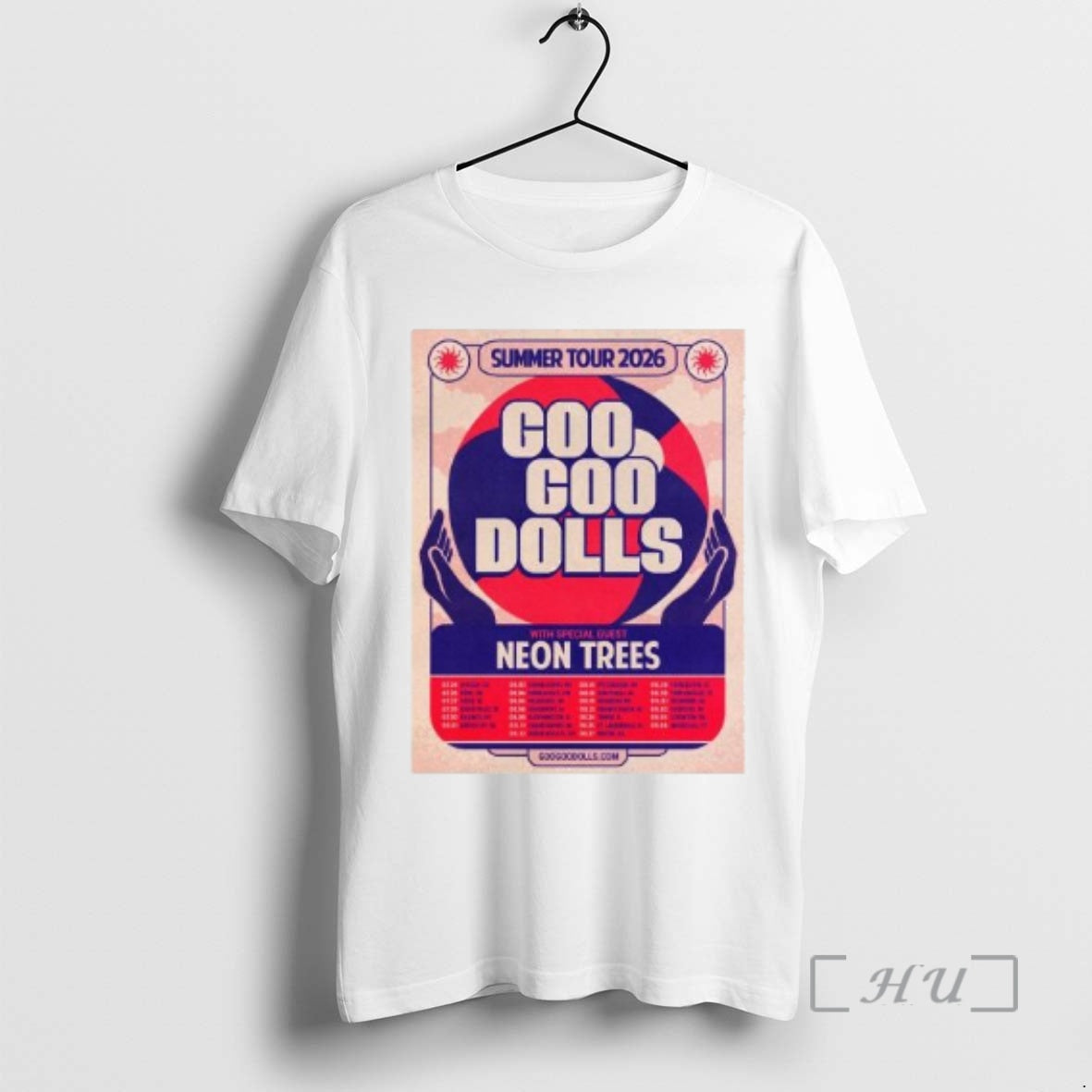 Officials Goo Goo Dolls With Special Guest Neon Trees Summer Tour 2026 Circle White Premium