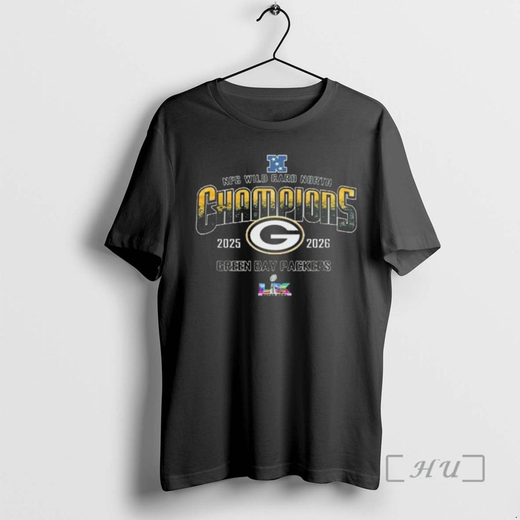 Officials Green Bay Packers Nfc Wild Card North Champions 2025 2026 Premium T Shirts Sweater