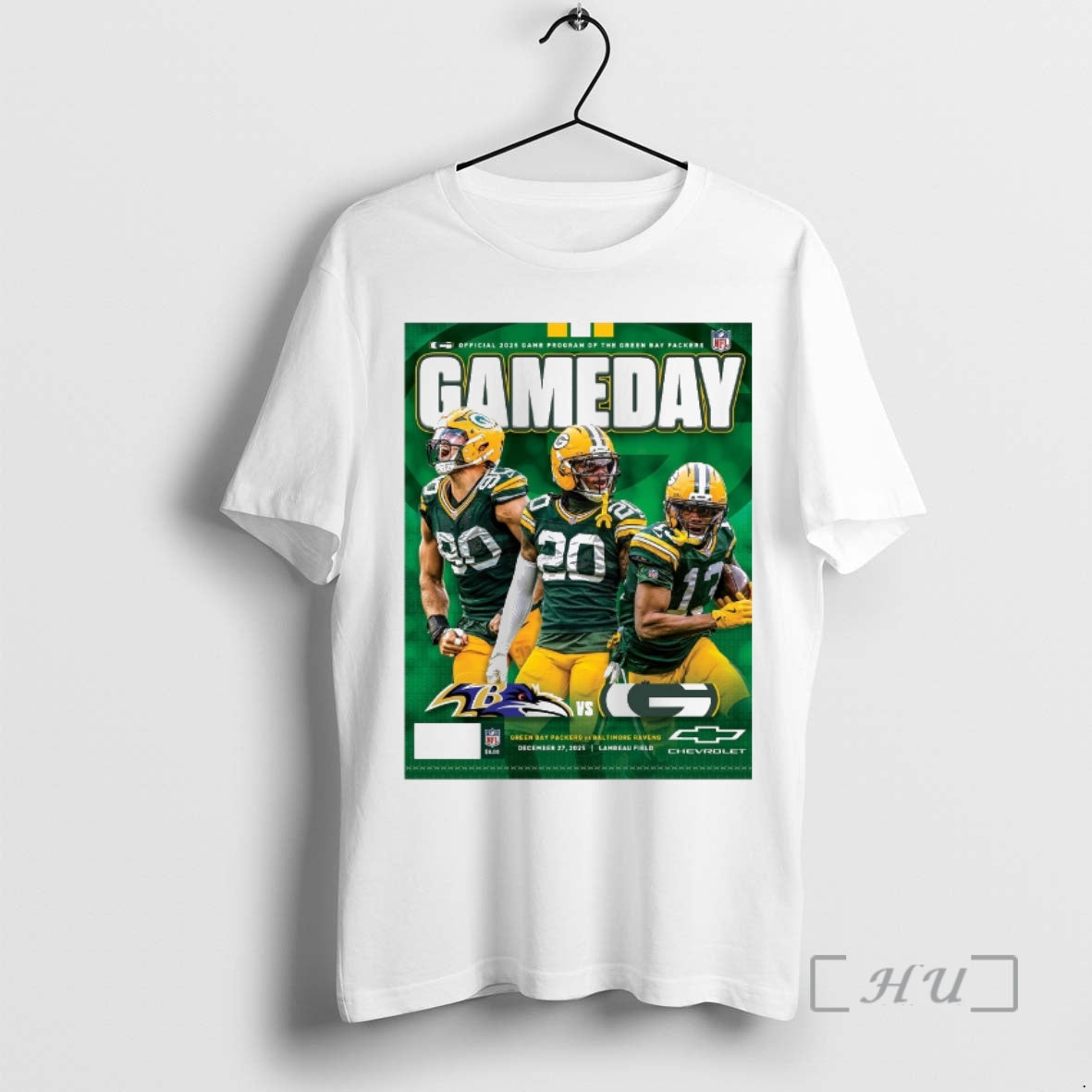 Officials Green Bay Packers Vs Baltimore Ravens Gameday Program 2025 Lambeau Field Premium T Shirts