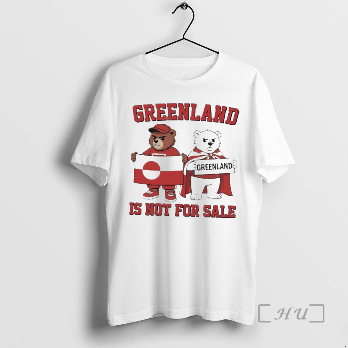 Officials Greenland Is Not For Sale Bear With Polar Bear Cartoon Anti Trump Premium