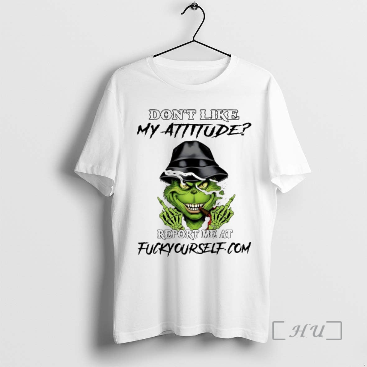 Officials Grinch Cigar Dont Like My Attitude Report Me At Fucktyourselft Premium T Shirts Sweater