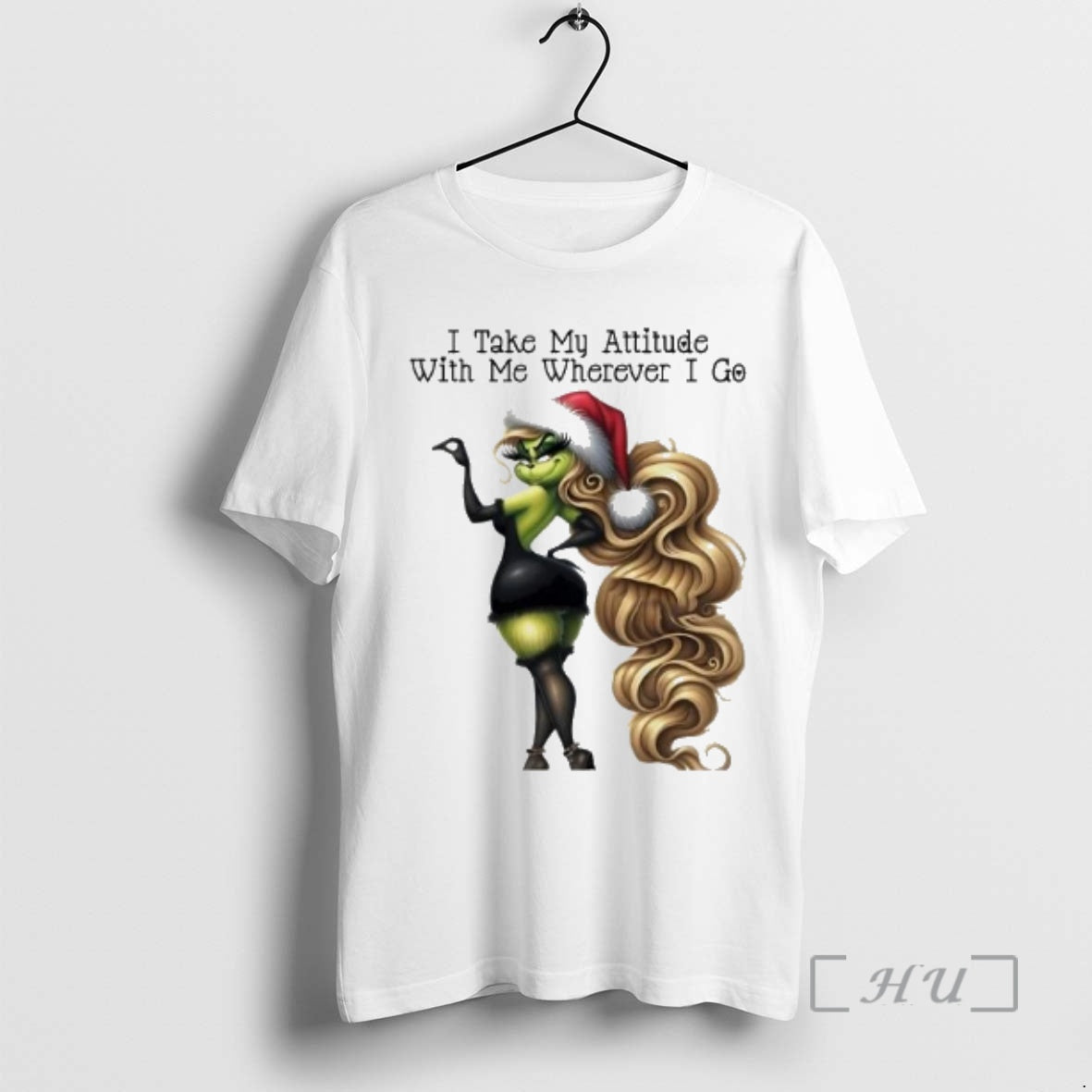 Officials Grinch I Take My Attitude With Me Wherever I Go Christmas Premium T Shirts