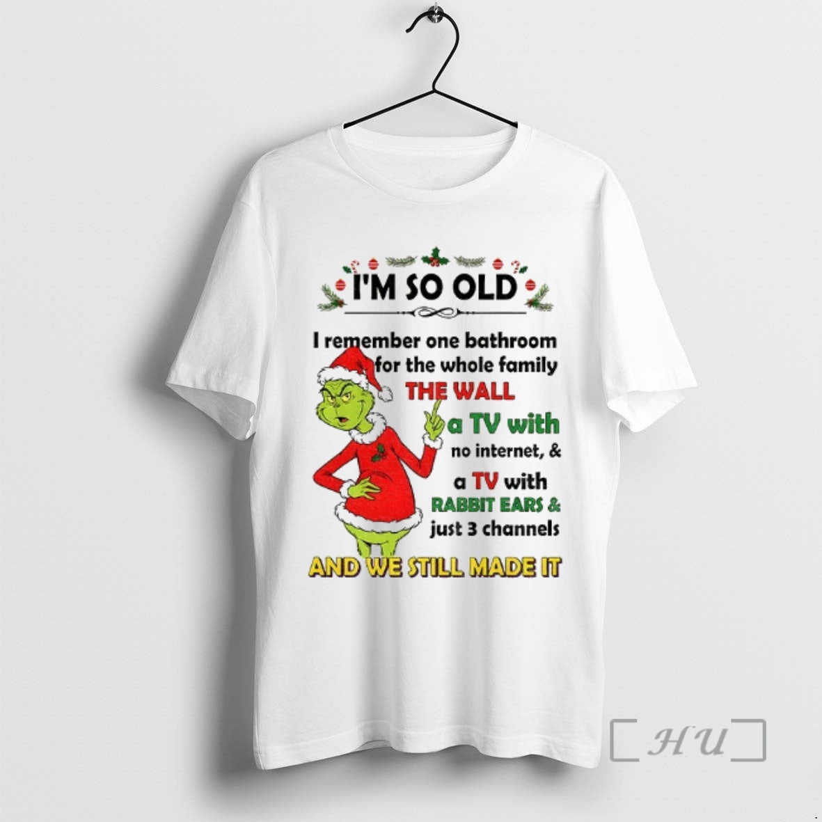 Officials Grinch Santa Hat Im So Old I Remember One Bathroom For The Whole Family