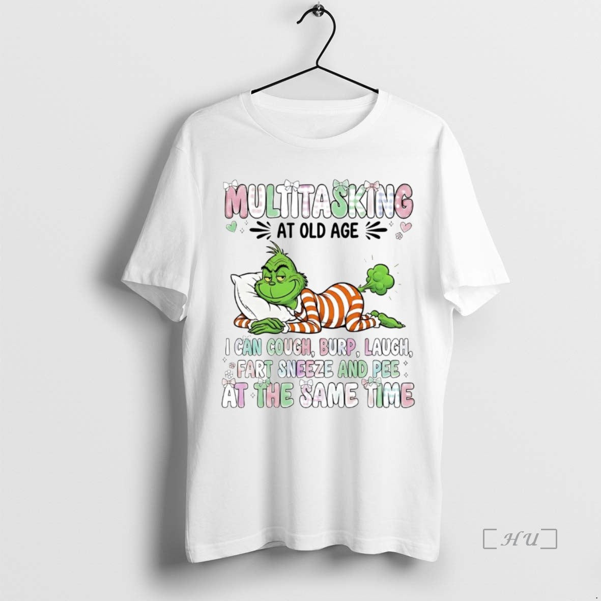 Officials Grinch Multitasking Fart Sneeze And Pee At The Same Time Christmas Premium T Shirts