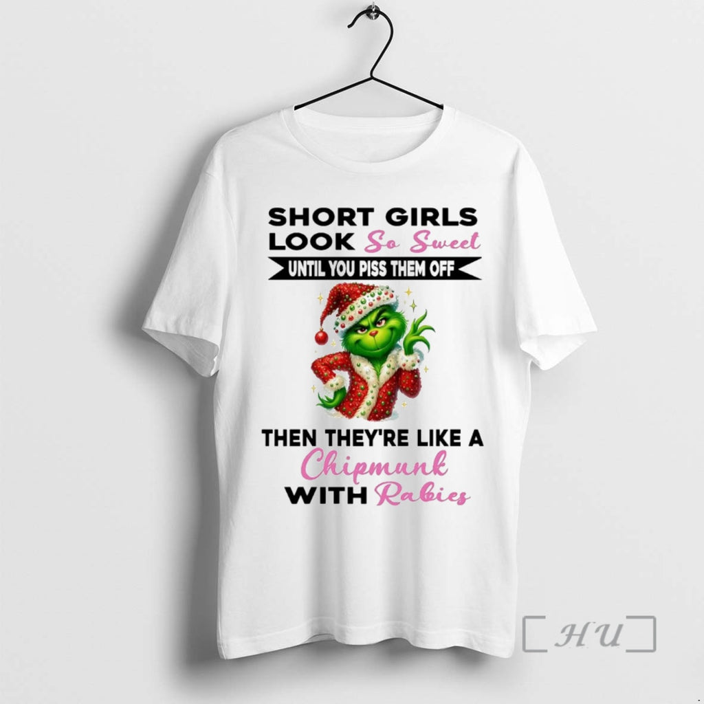Officials Grinch Short Girls Look So Sweet Theyre Like Chipmunk Christmas Premium T Shirts Sweater