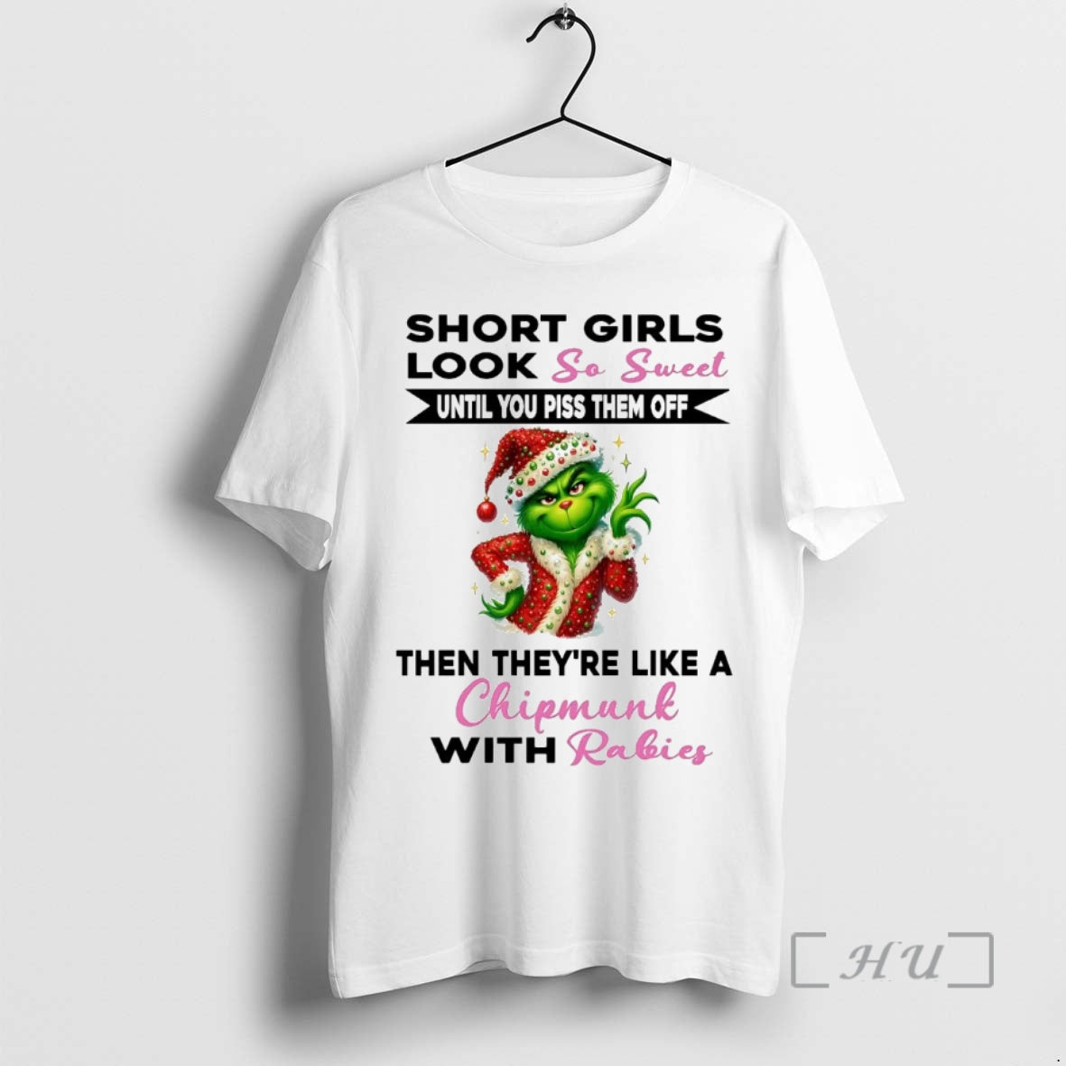 Officials Grinch Short Girls Look So Sweet Theyre Like Chipmunk Christmas Premium T Shirts Sweater