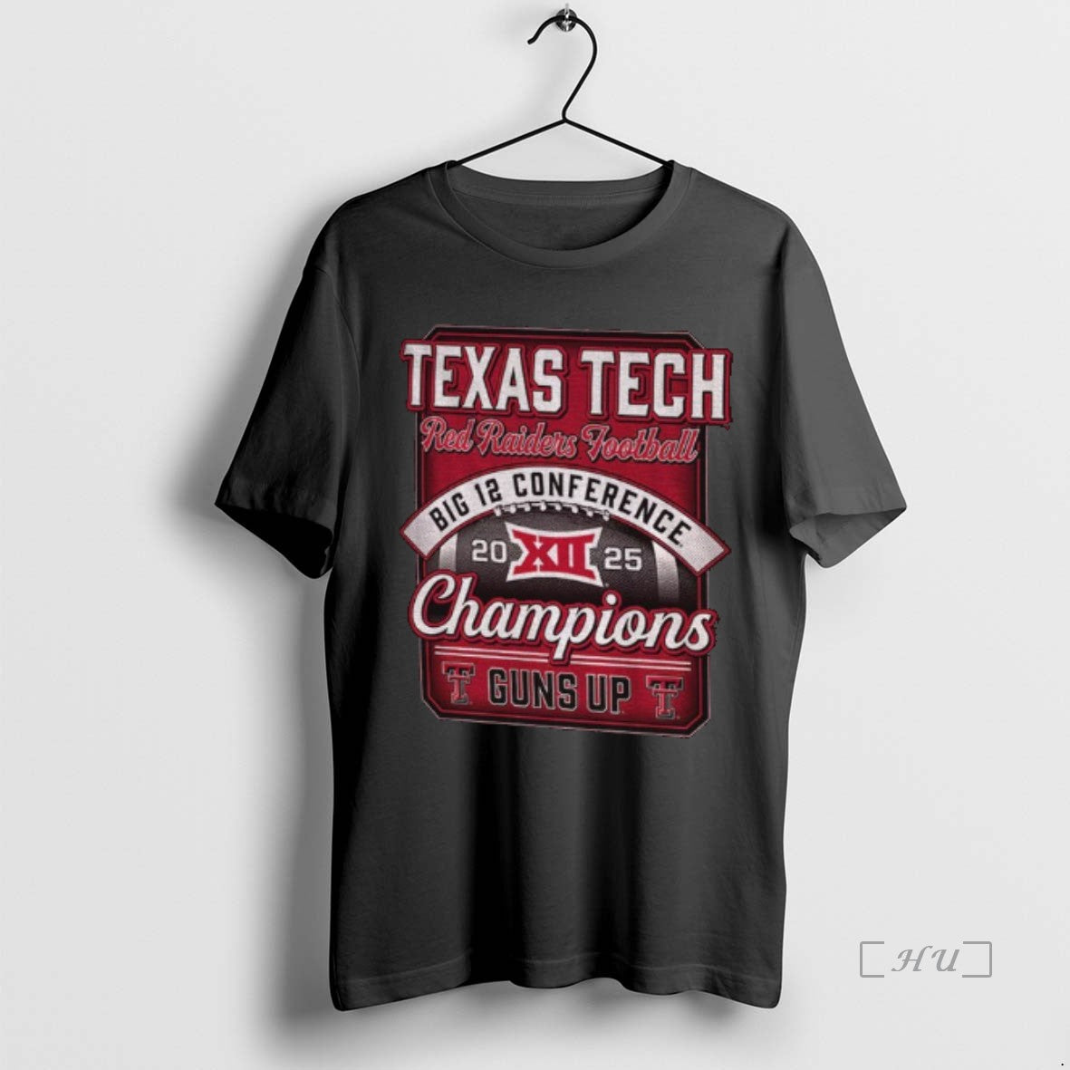 Officials Guns Up Texas Tech Red Raiders 2025 Big 12 Football Champions Premium T Shirts