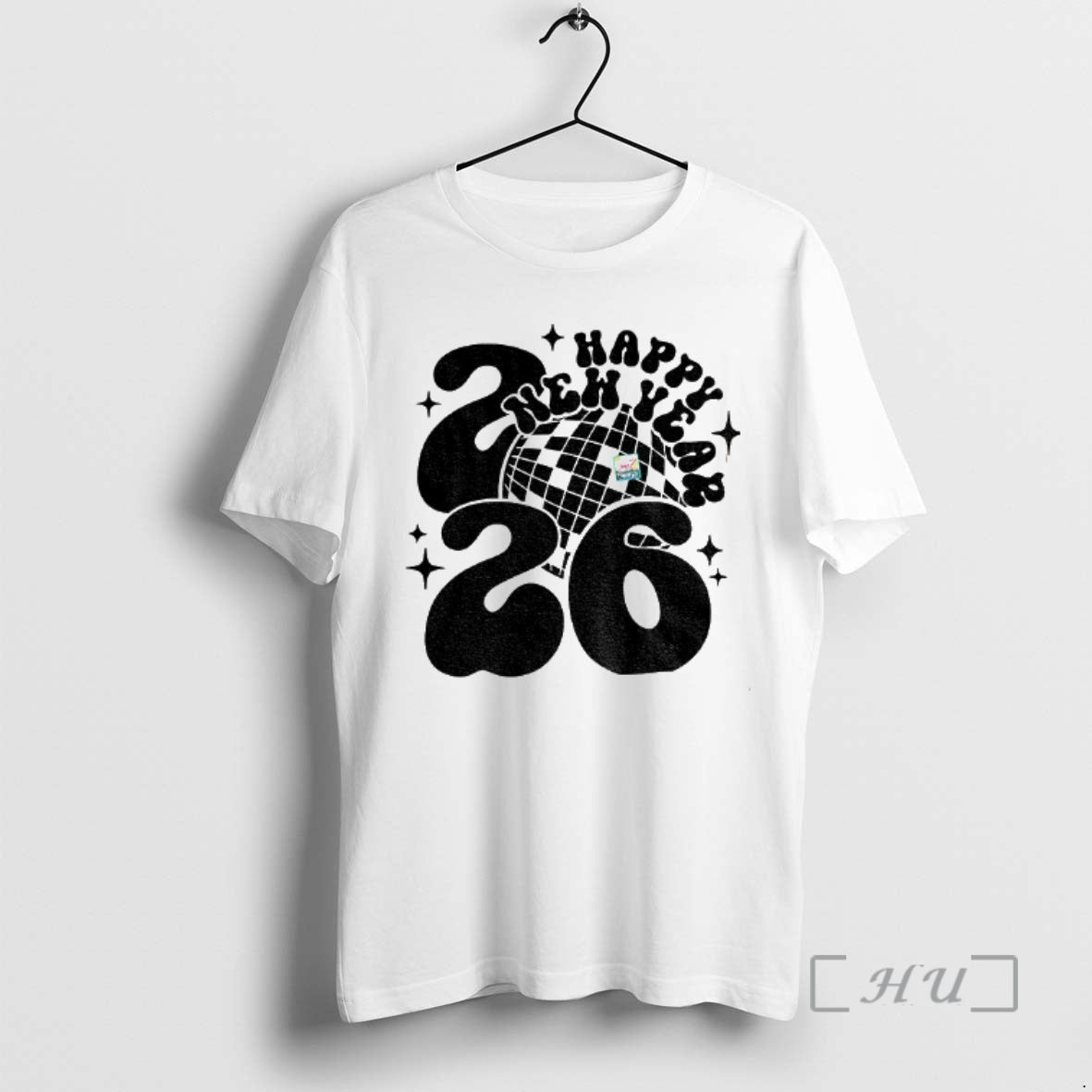 Officials Happy New Year 2026 Trendy Retro Disco