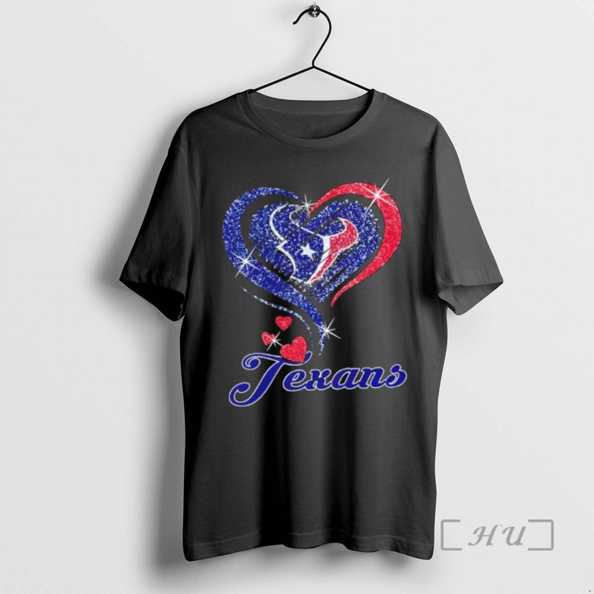 Officials Houston Texans Football In Glitter Heart Fans