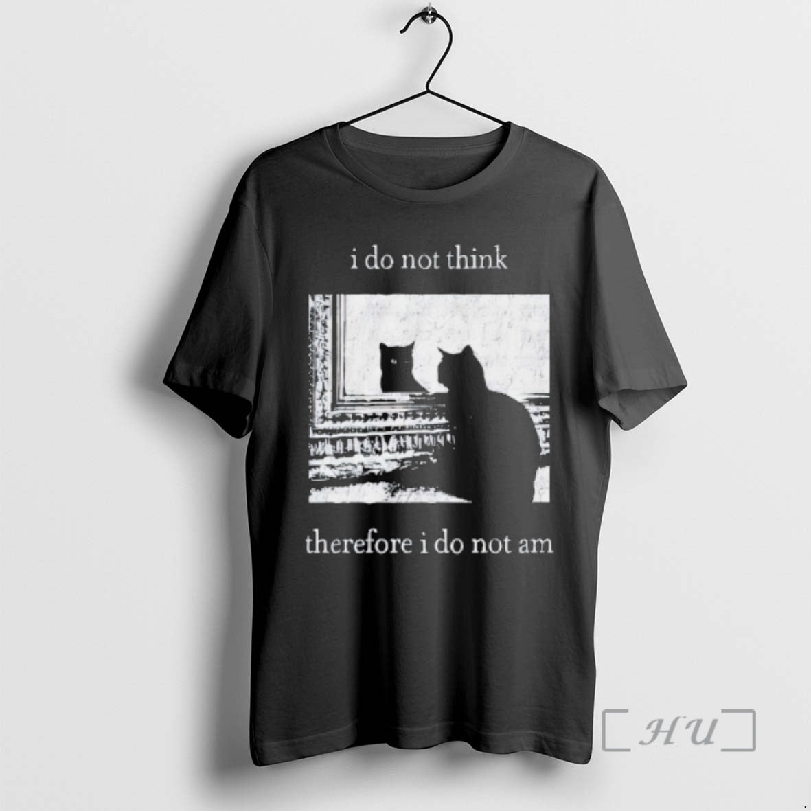Officials I Do Not Think Therefore I Do Not Am Black Cat Premium T Shirts