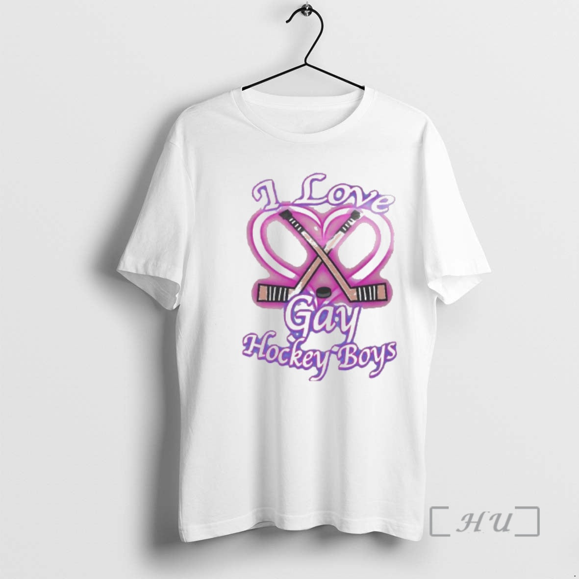 Officials I Love Gay Hockey Boys Airbrushed Design