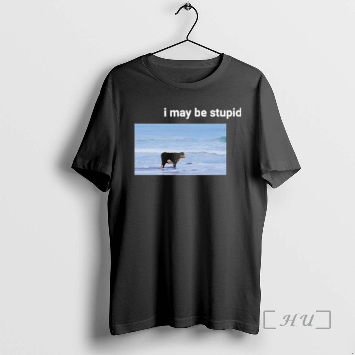 Officials I May Be Stupid Cow On Beach Meme