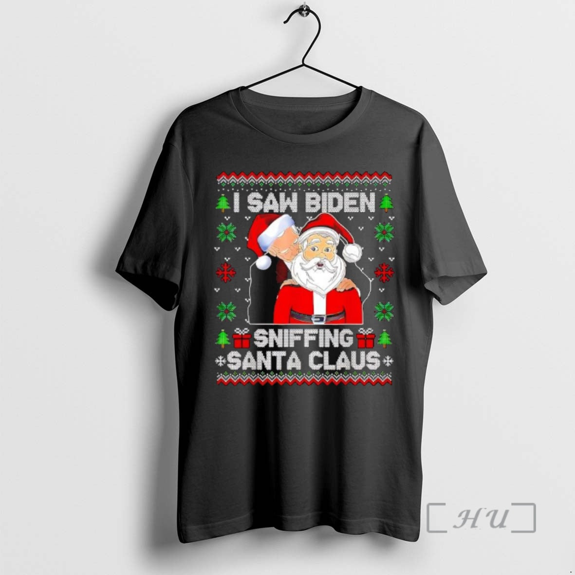 Officials I Saw Biden Sniffing Santa Claus Novelty Ugly Christmas