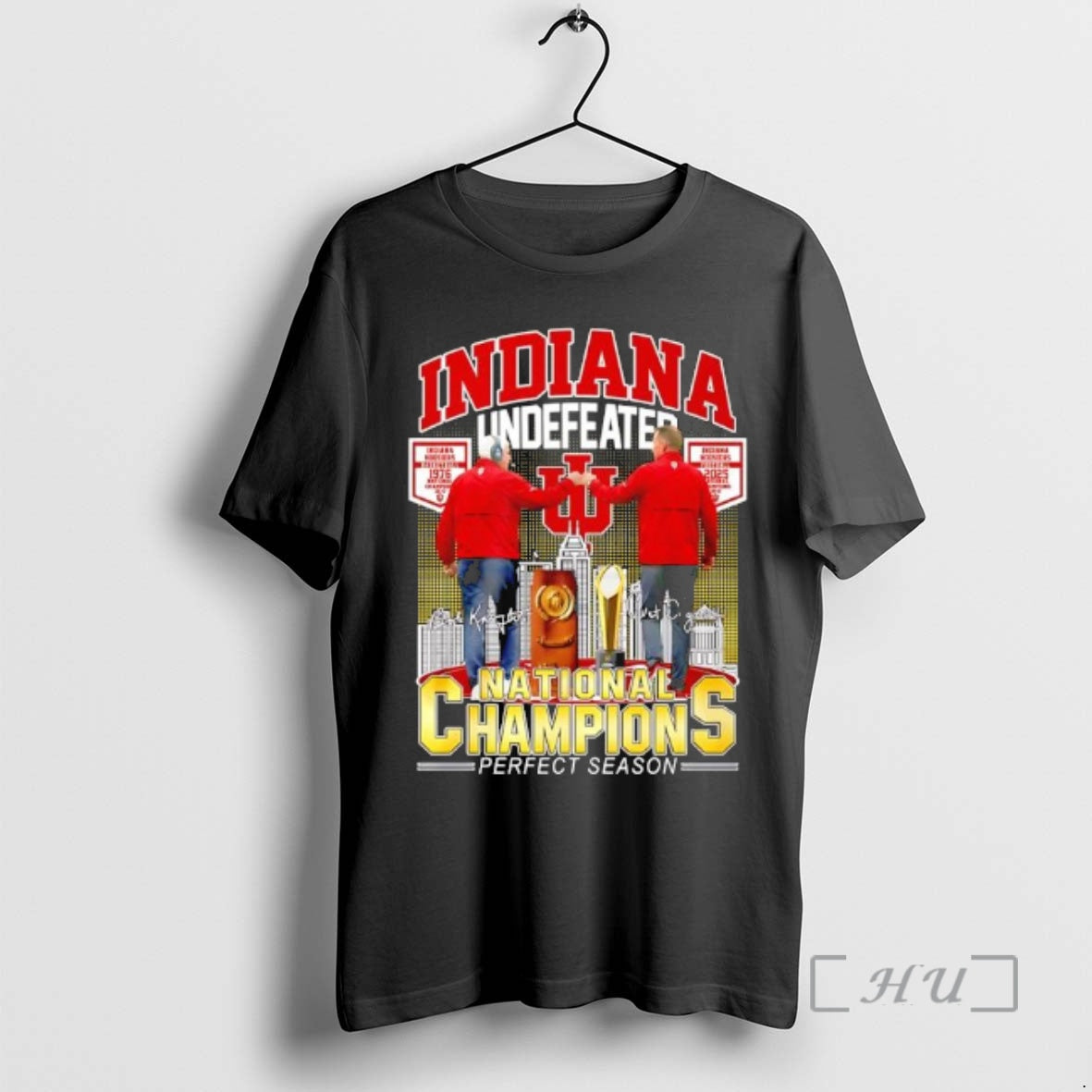Officials Indiana Undefeated National Champions Perfect Season Signature Coaches 1976 2025 Premium T Shirts Sweater