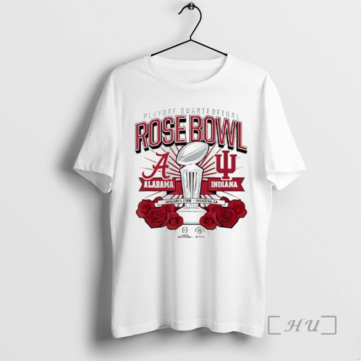 Officials Indiana Vs Alabama Playoff Quarterfinal Rose Bowl January 1 2026 Premium T Shirts Sweater