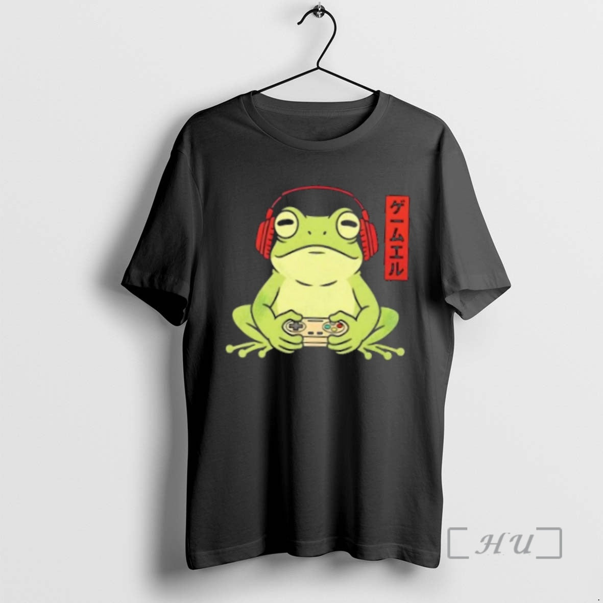 Officials Japanese Gamer Frog Art Funny Vintage Gaming