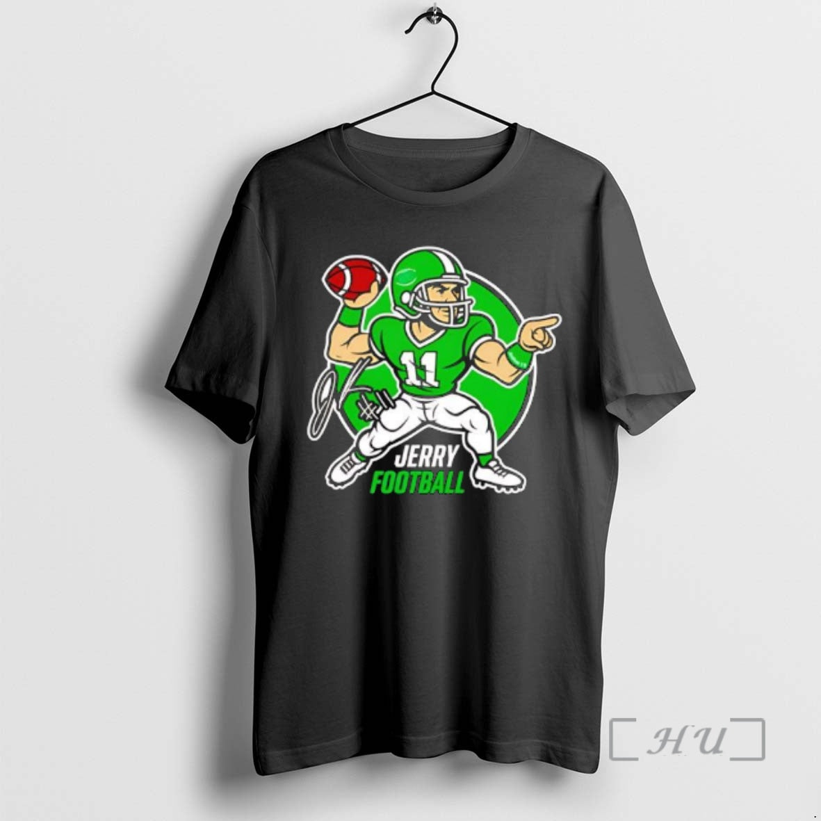 Officials Jerry Football Und Fighting Hawks Player 11 Signature