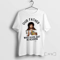Officials Jesus Our Father Who Does Art In Heaven Bob Ross Parody Premium T Shirts