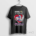 Officials Jesus In My Heart Atlanta Braves In My Veins Diamond Heart Premium T Shirts