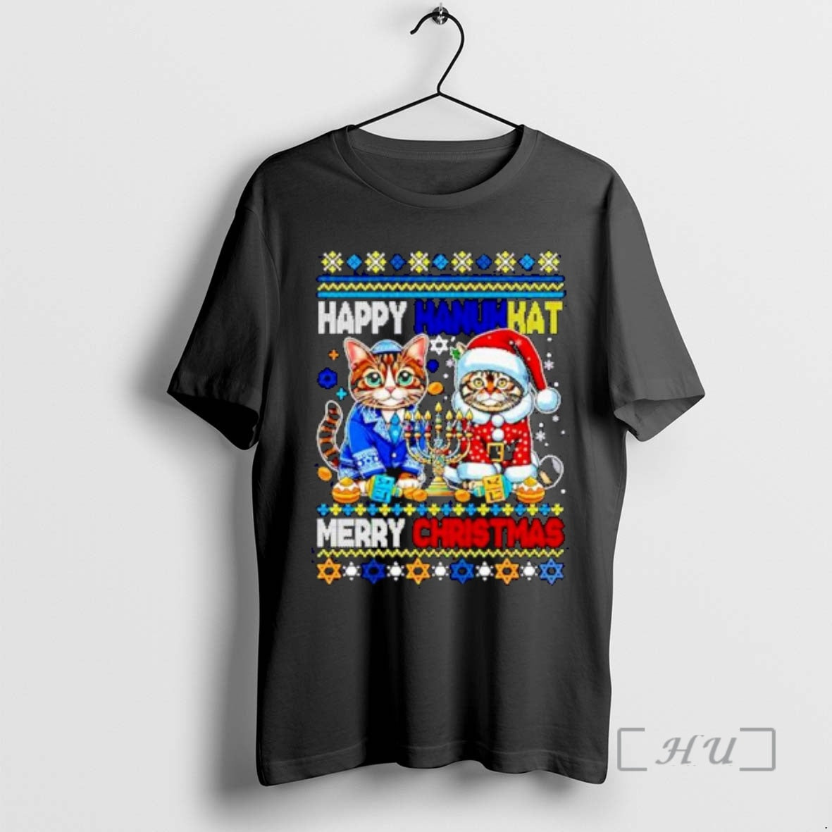 Officials Jewish Cats Happy Hanukkat Merry Xmas Ugly Christmas Ornaments