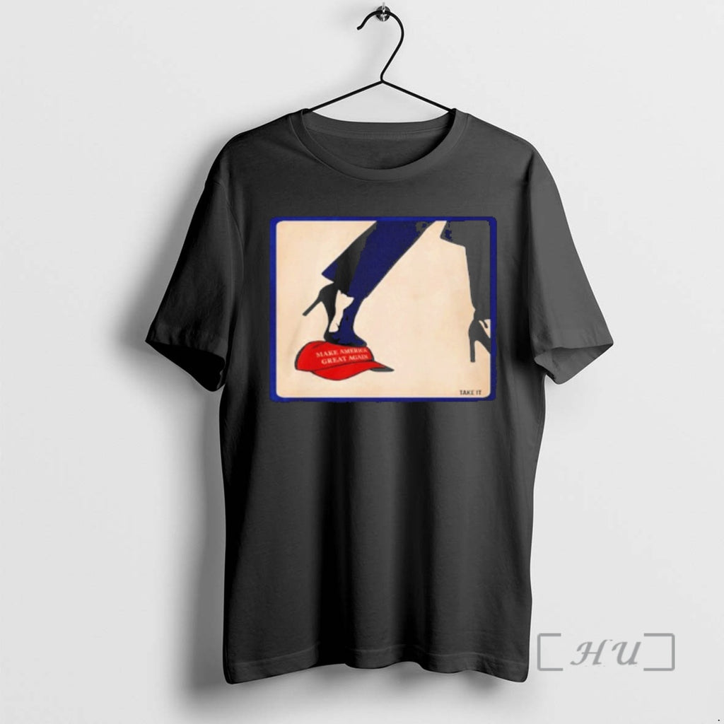 Officials Kamala 2024 Anti Maga High Heels Step On Red Hat Premium T Shirts Sweater